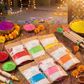 Organic Gulal Pack of 6 | 100% Natural, Herbal & Skin-Safe Holi Colors | Plant-Powered, Chemical-Free Color Powder (6 x 80g)