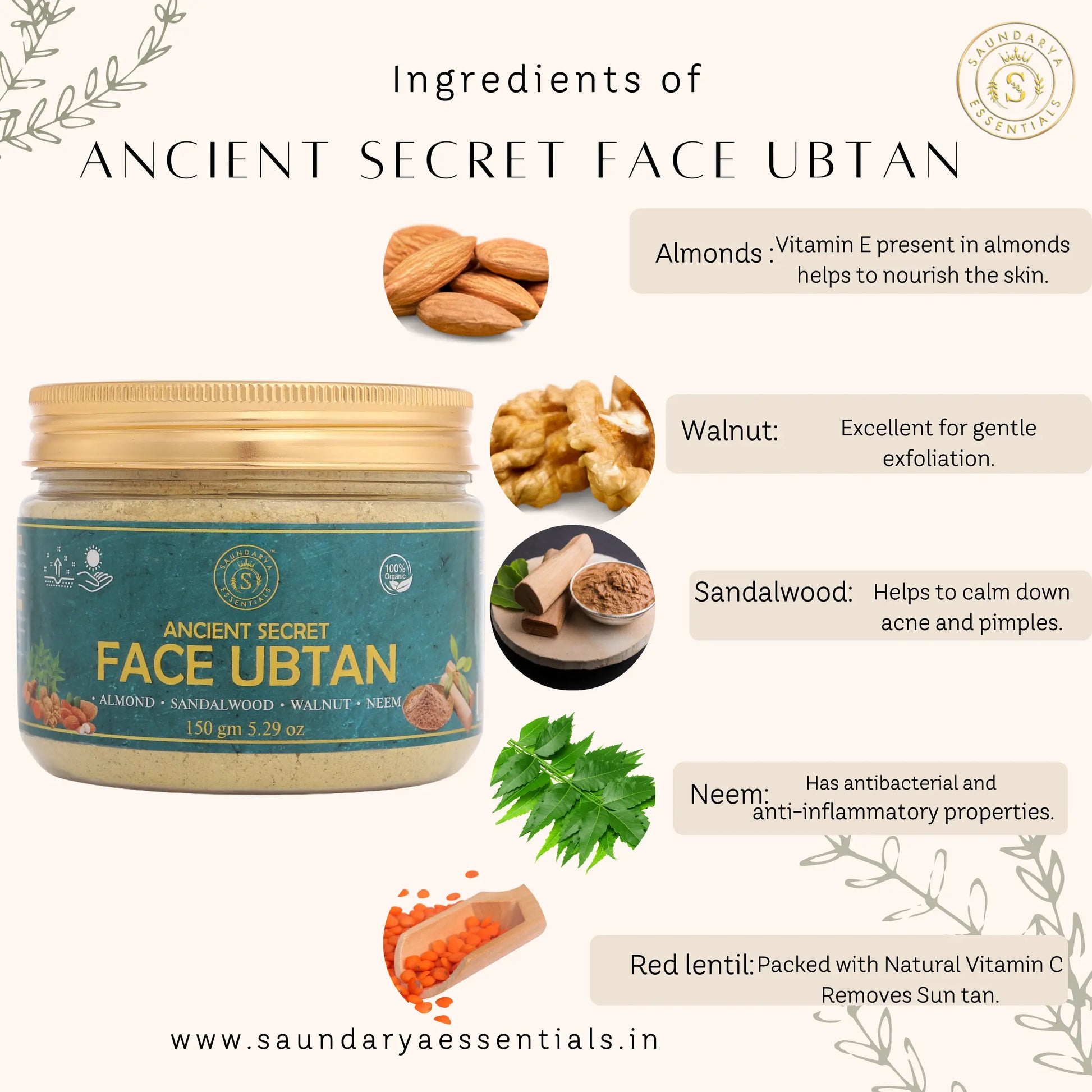 Ancient Secret Face Ubtan My Store